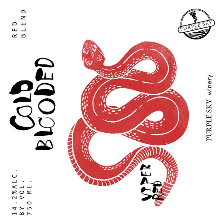 Purple sky winery cold blooded wine series blooded viper red.